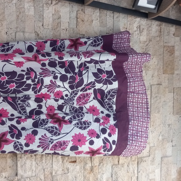 Aryeh Floral Dress Helter Mix Pattern Back Tie in Pink Boho Cotton Size L - Picture 9 of 16